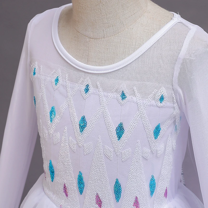 Fancy Cosplay Girls Princess Dress Snowflake Costume For Halloween Christmas Kids Party Dresses Holiday Clothing | Детская одежда и