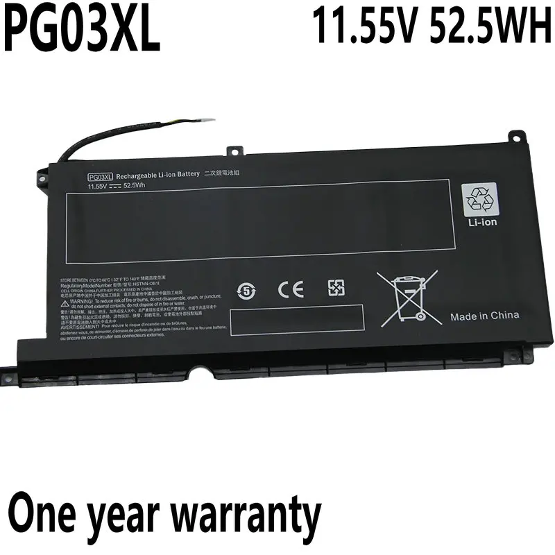 

PG03XL Laptop Battery For HP Pavilion Gaming 15-DK dk0003nq 15-dk0020TX 15-ec 15-ec0000 OMEN 5X FPC52 HSTNN-DB9G L48430-2B1