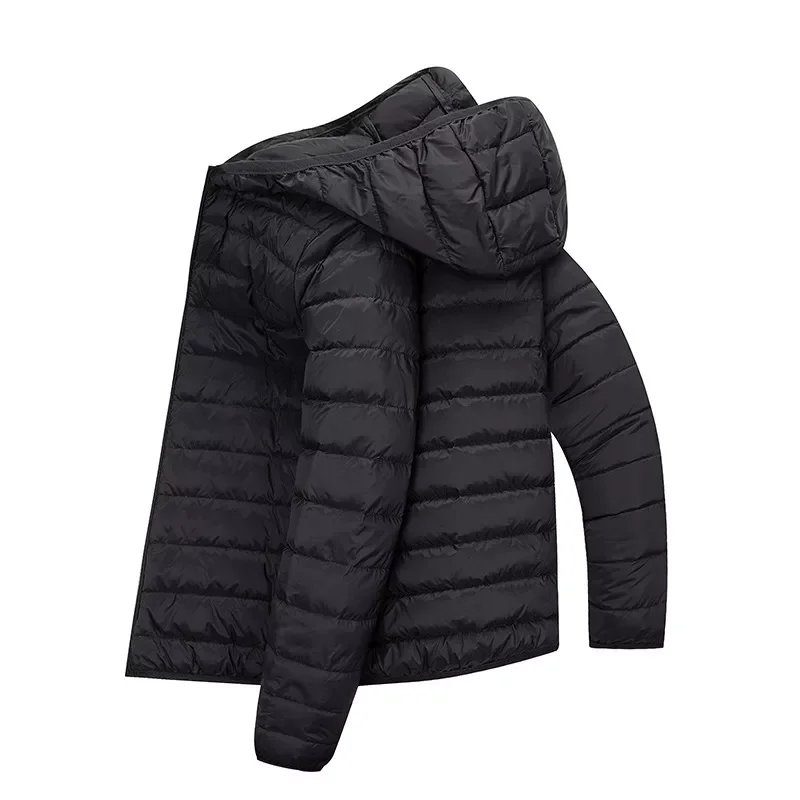 New2022 Business Casual Lightweight Water-Resistant Packable Puffer Jacket 2021 Men Fashion Hooded Warm Autumn Winter Coats