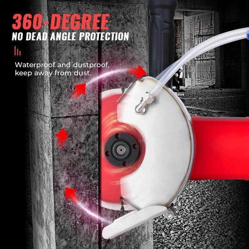 

Dust-Free Angle Grinder Shield Set With Adjustable Water Valve Double Atomization Nozzles Water Addition Dust Protection Cover