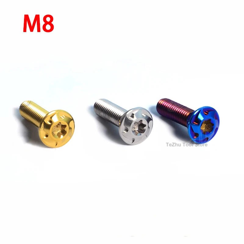 1 шт. причудливый винт из титанового сплава M8x20 25 30 мм звездообразная головка