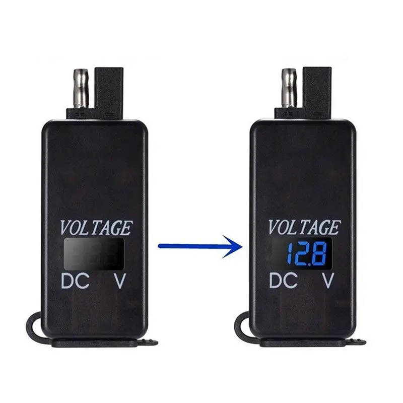 2X адаптер SAE на USB с вольтметром, быстросъемный разъем для мотоцикла с водонепроницаемым двойным USB-портом для смартфона. (art.: 3920dd14efcde) - 3920dd14efcde