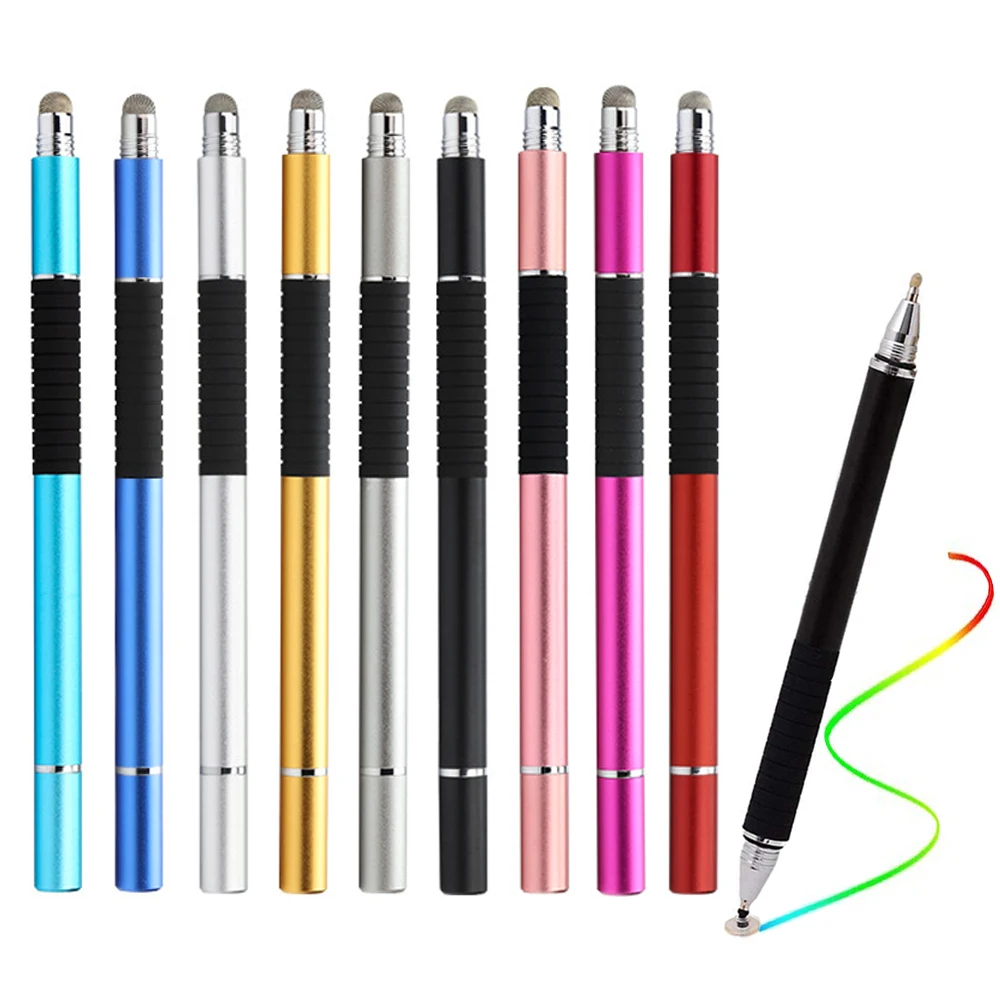 

5Pcs 3-in-1 Ballpoint Pens Office Stationery High Sensitivity Fiber Disc Stylus For Apple iPhone Ipad Capacitive Touch Screens
