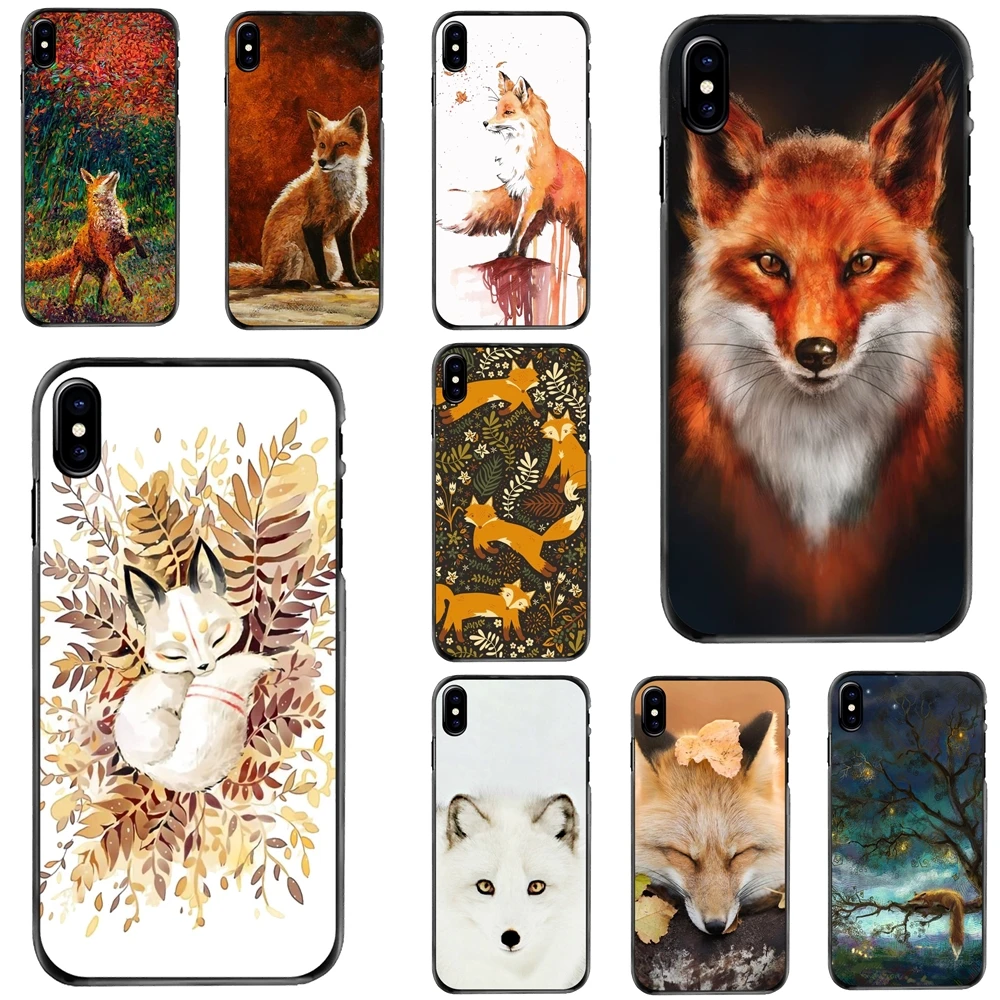 

Cute Fox in Autumn Leaves Forest For Apple iPhone 11 12 13 14 Pro MAX Mini 5 5S SE 6 6S 7 8 Plus 10 X XR XS Hard Phone Skin Case