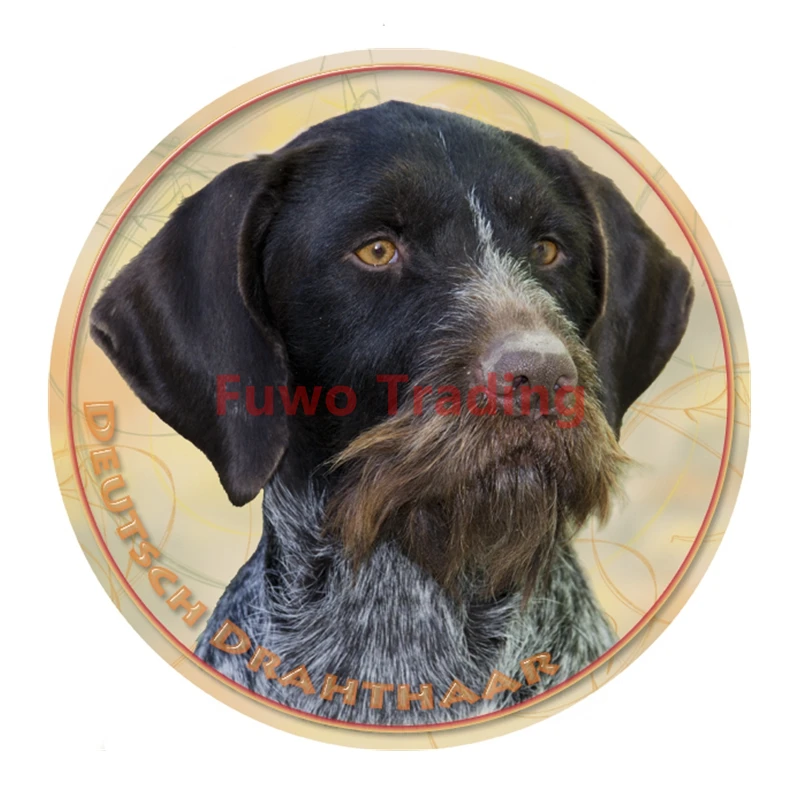 

Fuwo Trading Personality Color Picture Decal Drathaar Car PVCSticker Waterproof Auto Decors Bumper Rear Window LaptopAccessories