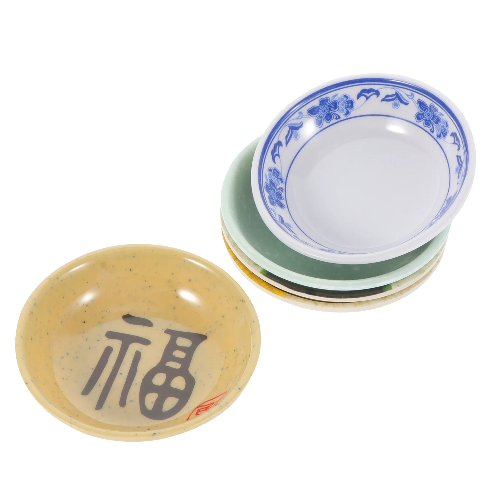 

5Pcs Melamine Sauce Dish Sauce Plates Kitchen Condiment Plates Seasoning Dishes