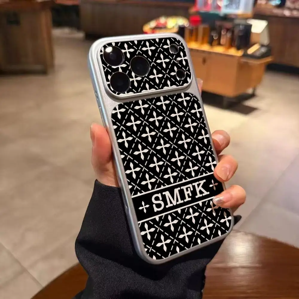 Фото Модный чехол S-SMFK из гальванизированной серебристой овечьей кожи для iPhone 17, 16, 15, 14, 12, 17 Pro, 15, 16 Plus, 13, 11 Pro MAX №4