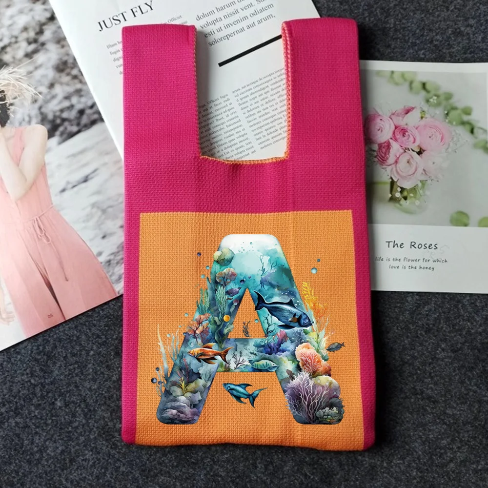 Сумка-тоут вместительная плетеная сумочка с узлом портативный кошелек