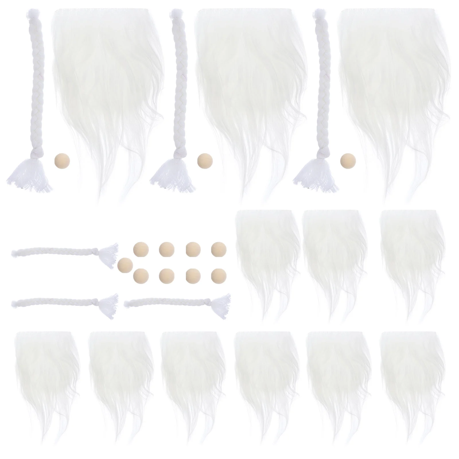 

Beards Gnome Costume Nose Beard Fabric Santa Wooden Claus Mini Crafting Braids Plush Gnomes Cosplay Patches Faux Material Making