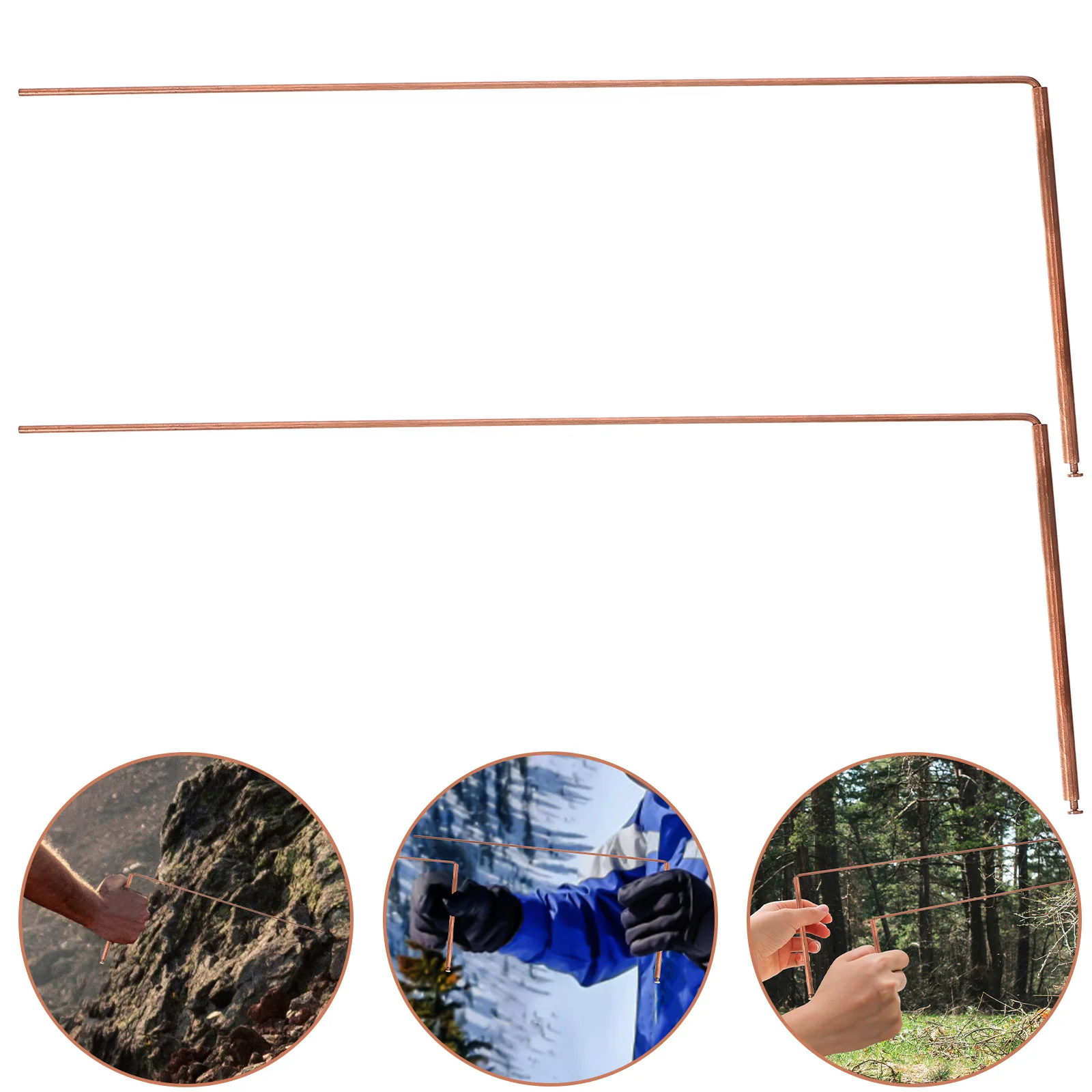

2Pcs Dowsing Rod Brass Dowsing Rod Portable Divining Probe Rod Portable Probing Rod