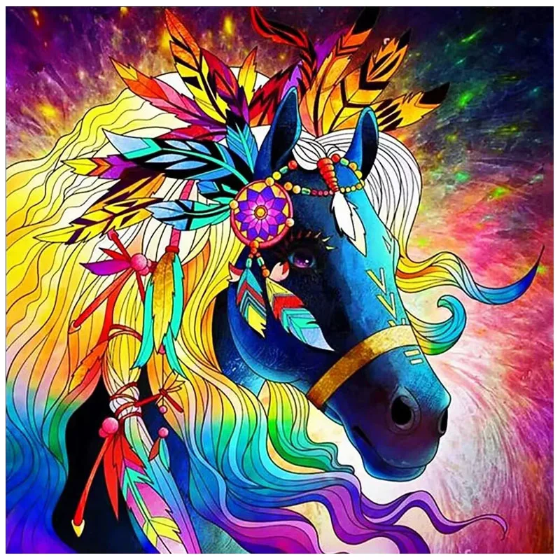 

Sunature AB Diamond Painting Art Full AB Square Round Drills Horse Diamond Painting Kits (5-10 AB Colors)