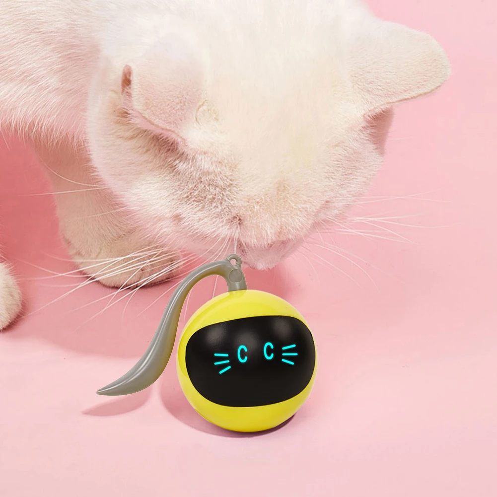 

Cat Toys Smart Touch Interactive Electric Jumping Ball Self Rotating Colorful Led Toy Training Playing Pet Teaser for Kitten