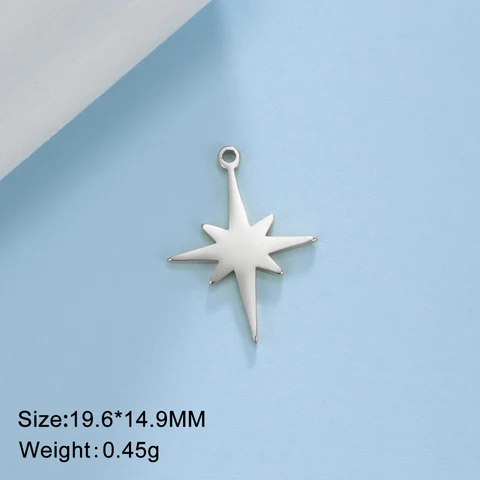 Eueavan 5 шт. Шармы Северная звезда из нержавеющей стали