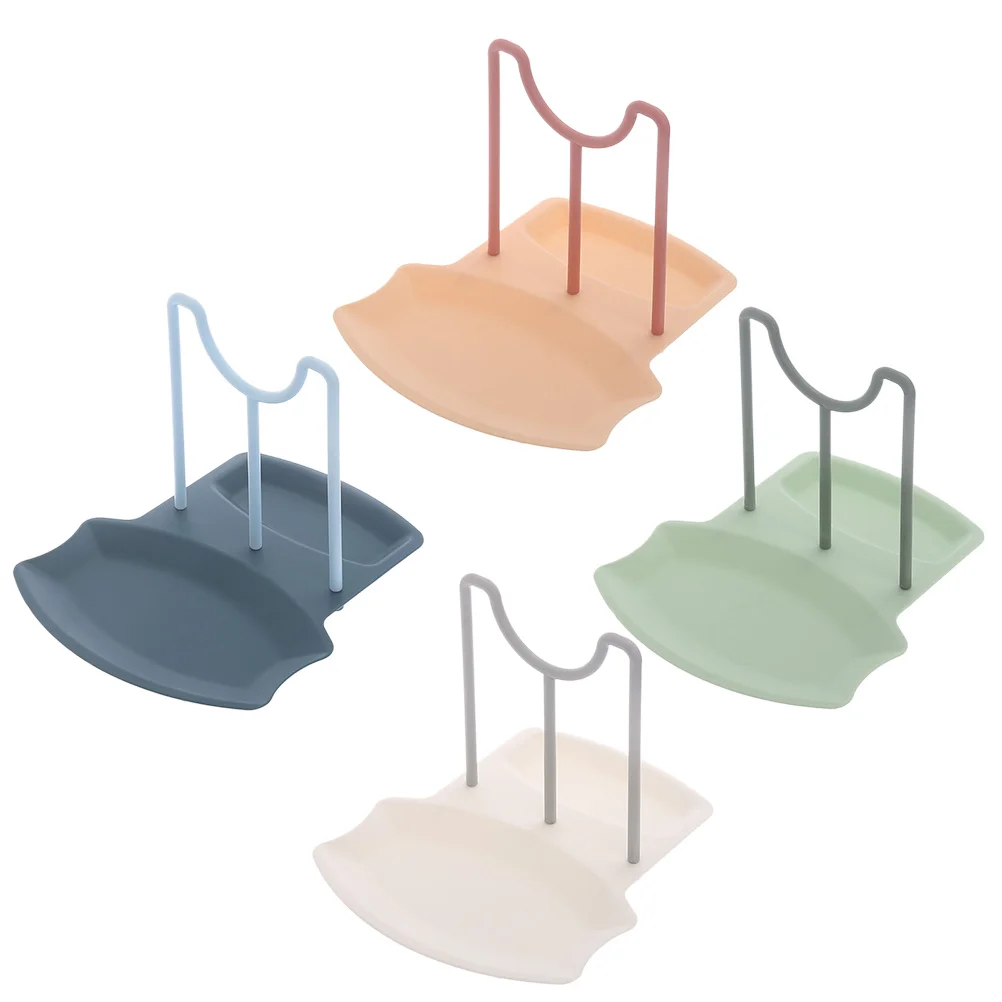 

4 Household Soup Spoon Pads Convenient Drainage Racks Pot Lid Racks