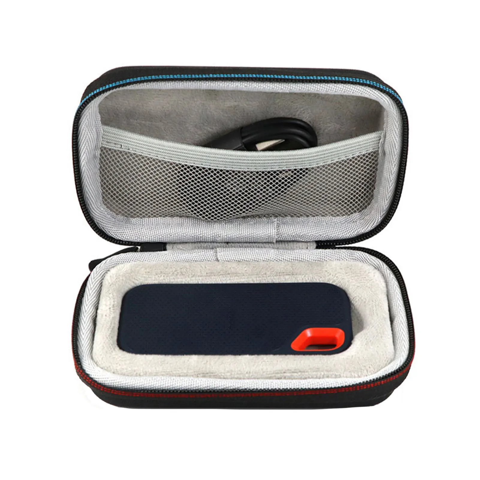 

2.5 In Portable Carrying Hard Case Bag For SanDiskE60 Durable Outdoor Travel Mobile Hard Drive Case Zipper Design Storage Box