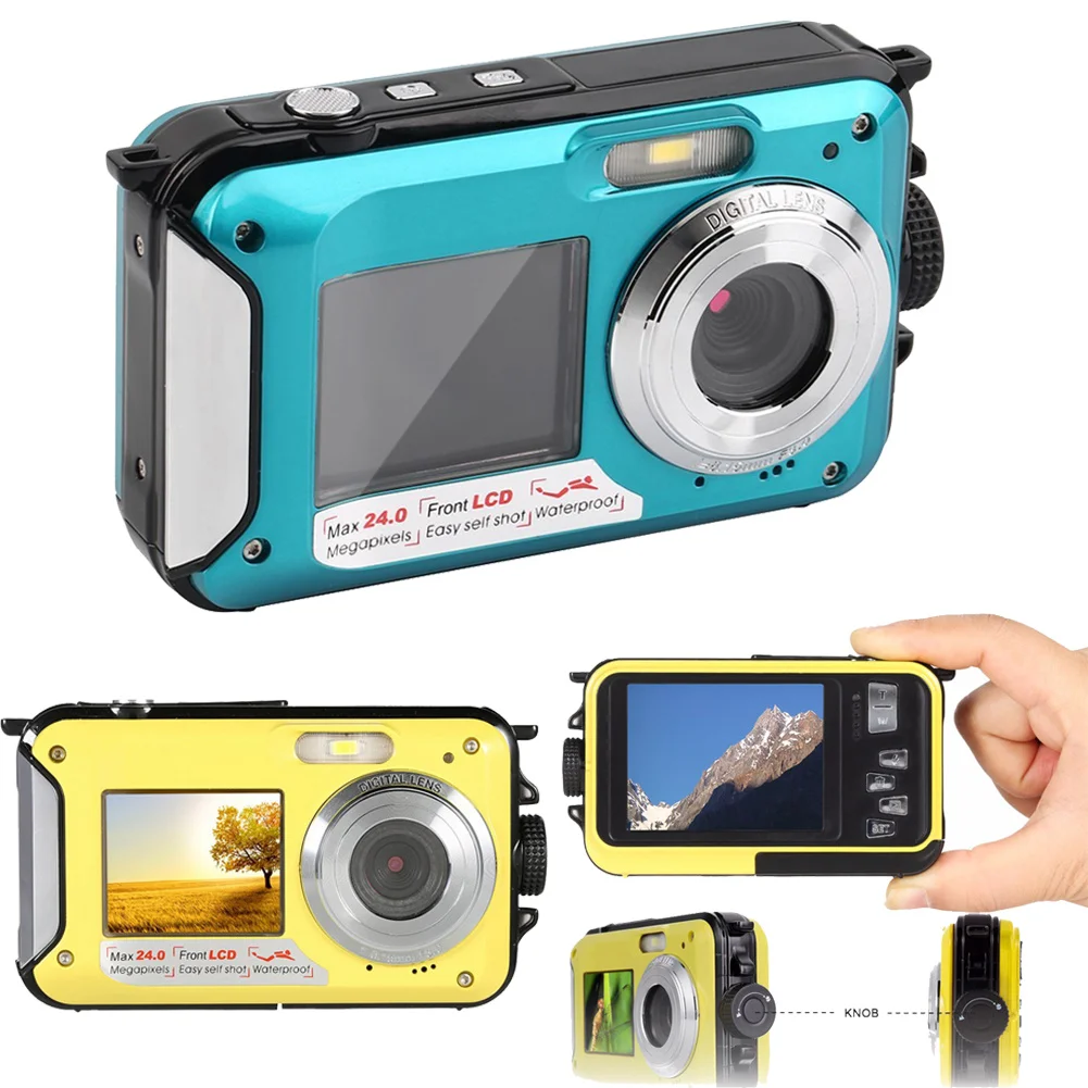 

Underwater Digital Camera 1080P HD 2.4MP Waterproof Camera Shockproof for Swimming Underwater Recording Action Cam Cameras Sale