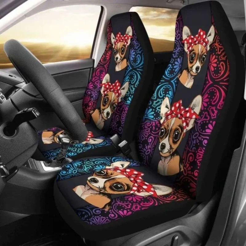 

Chihuahua Car Covers 060 091114,Pack Of 2 Universal Front Seat Protective Cover