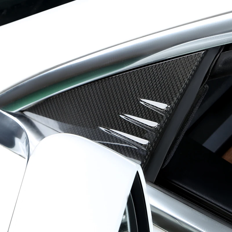 Углеродное волокно A Pillar Window треугольная Крышка для Tesla Model 3/Y аксессуары внешней