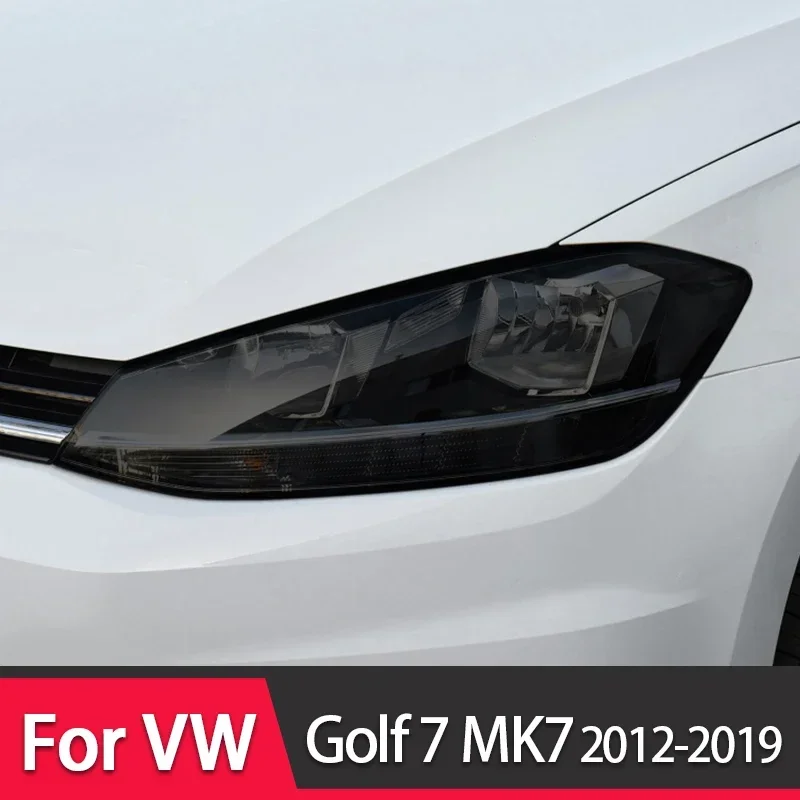 

2 шт. Защитная пленка для автомобильных фар, Прозрачная черная наклейка из ТПУ для Volkswagen VW Golf 7 MK7 2012-2019, аксессуары