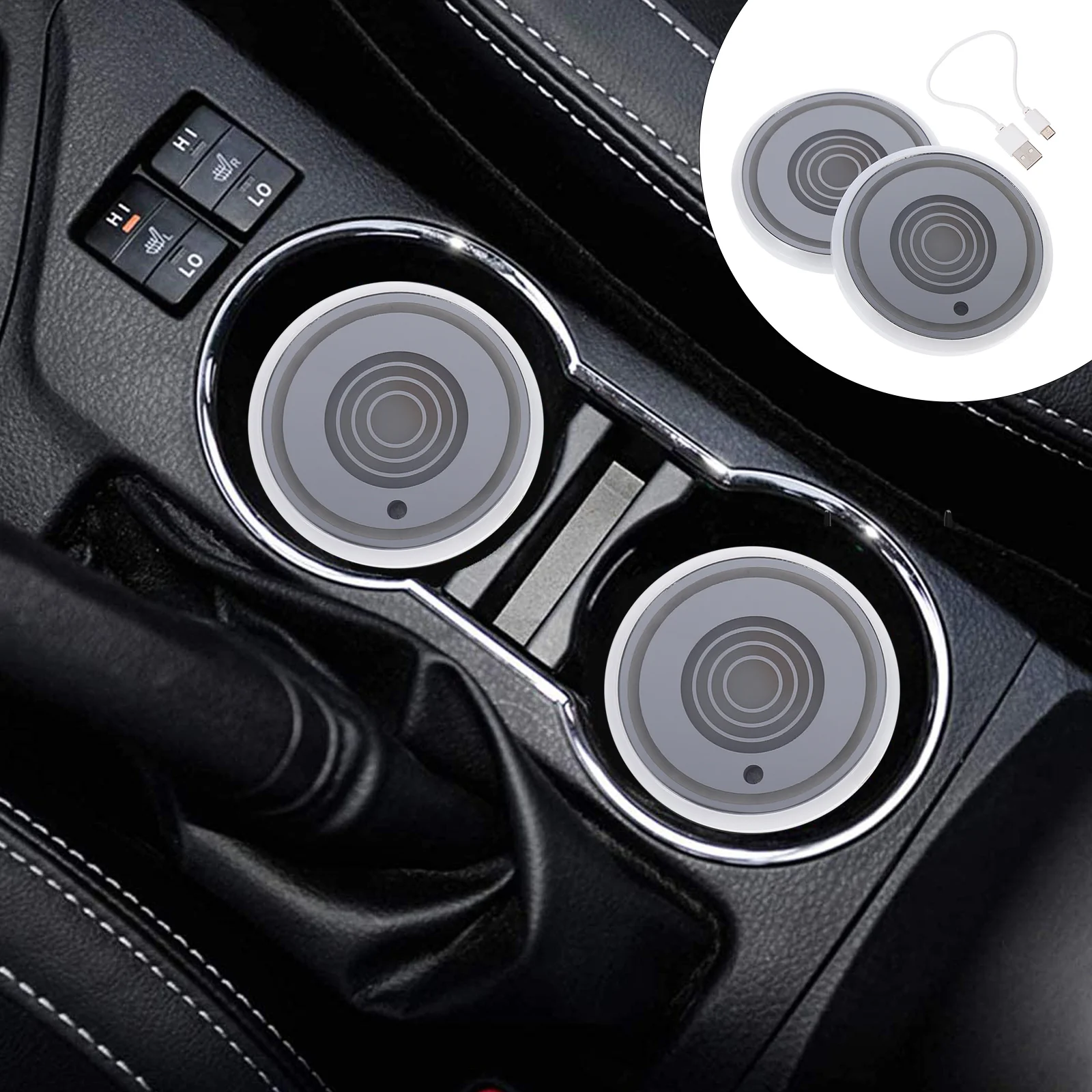 

Automotive Cup Holders Car LED Pad Lights Coasters Mug Luminous Mat Bottle Water