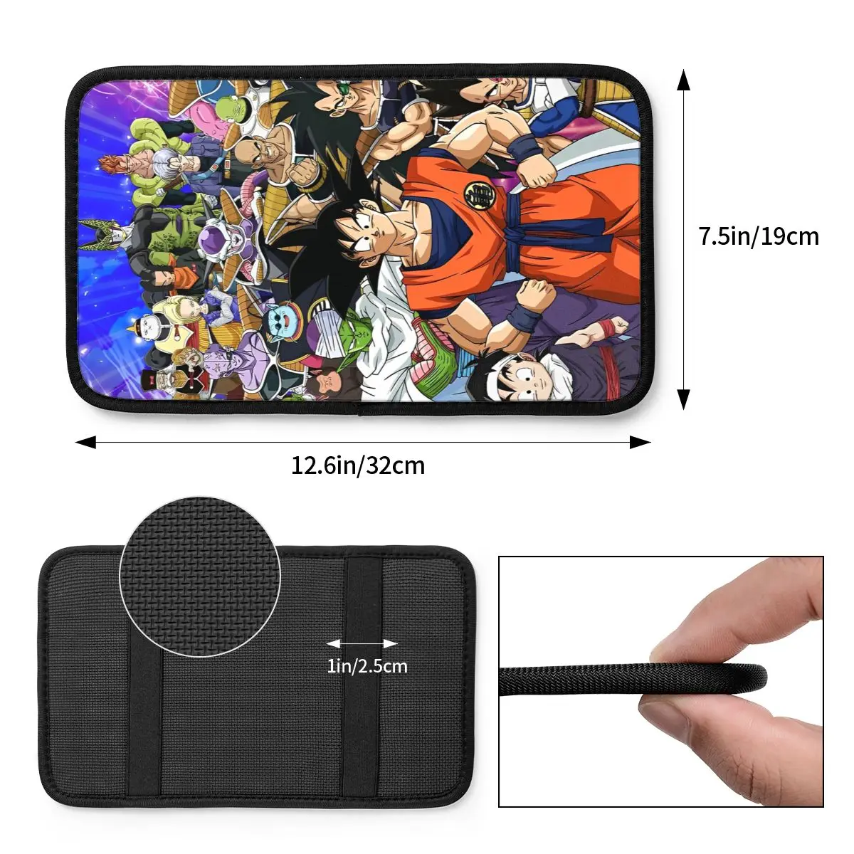 Универсальный автомобильный подлокотник 32x19 см кожаный коврик Dragon Ball Z чехол для