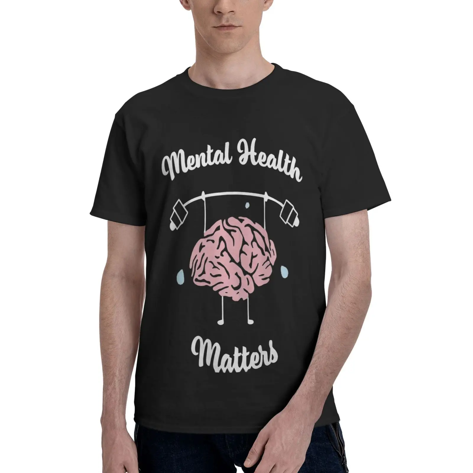 

Mental Health Matters With Brain 7640621 Oversized T-Shirt Grunge Top Tshirt Oversize T-Shirts Men's Clothes Clothes Men Manga