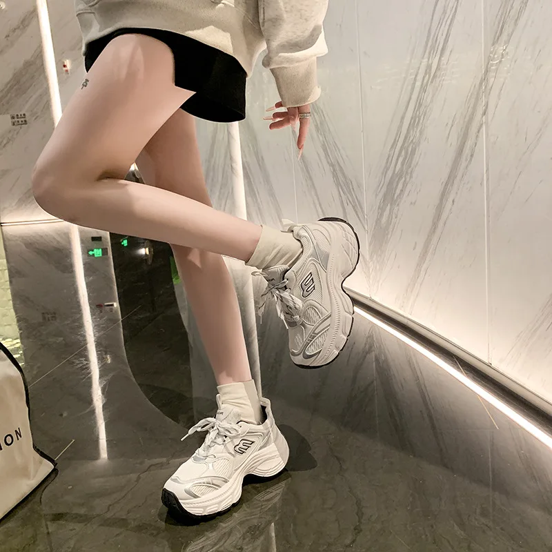 Новинка Весна 2024 Папины туфли женские универсальные дышащие кроссовки на