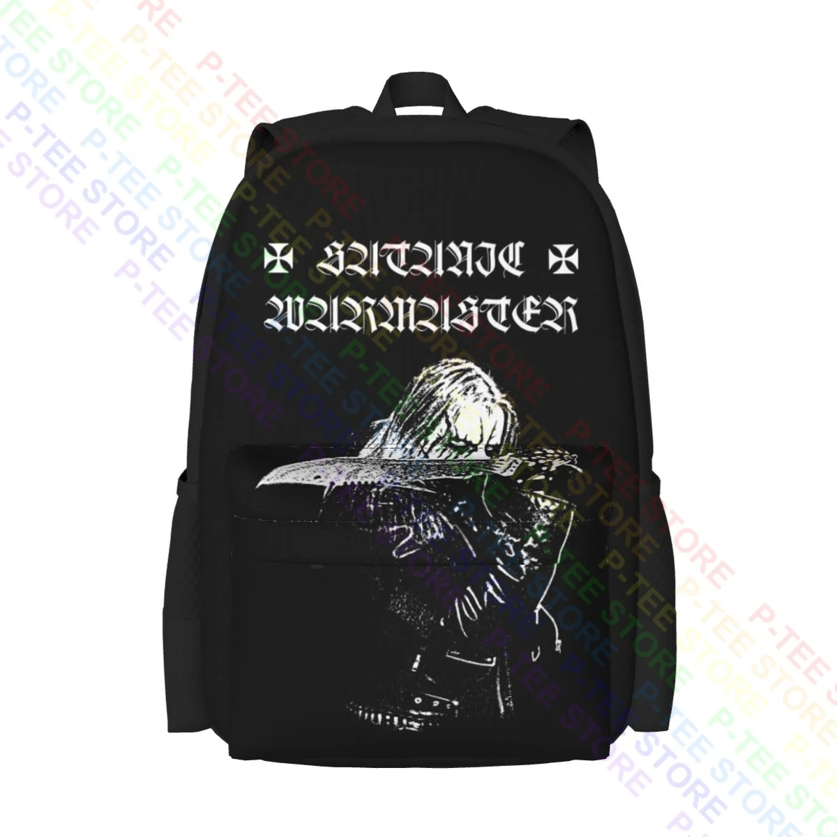 Водонепроницаемый рюкзак для плавания, объемный черный металлический ранец в морском стиле с принтом червей и волка