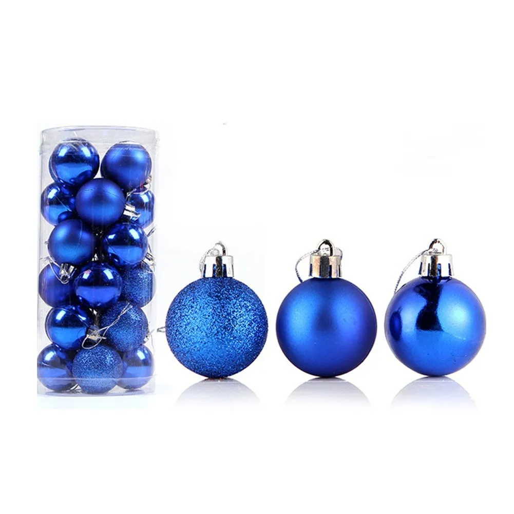 

24PCS Assorted Color Christmas Balls Christmas Tree Ornaments Balls Xmas Decor Hanging Tree Pendants New Year 2021 Gift Noel