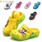 Сандалии Детские с мультяшным рисунком, модные летние шлепанцы для сада, для мальчиков и девочек, 2022