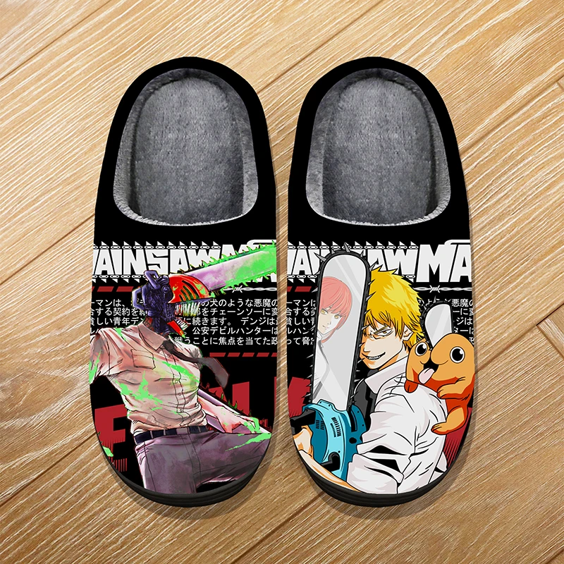 Зимние домашние теплые тапочки с героями мультфильмов нестандартного размера