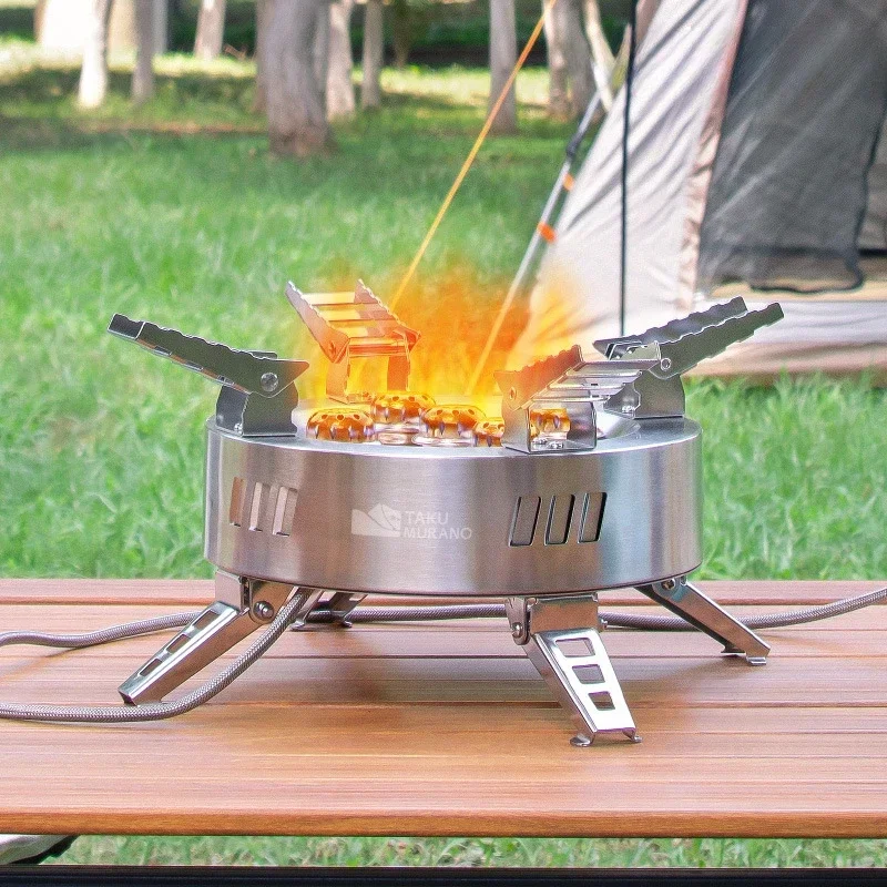Туристическая газовая плита очень большая Портативная Складная для пикника с
