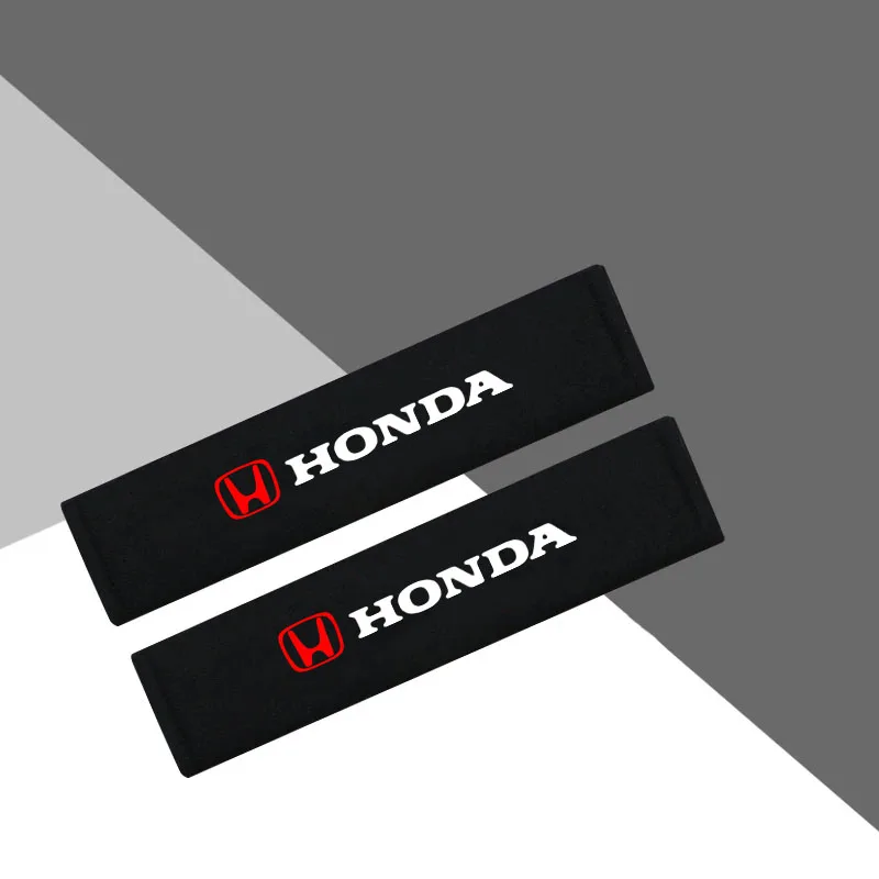 Фото 2 шт. плюшевые накладки на ремни безопасности для Honda Mugen Power Civic Accord CRV Hrv Jazz, автомобильные аксессуары №4