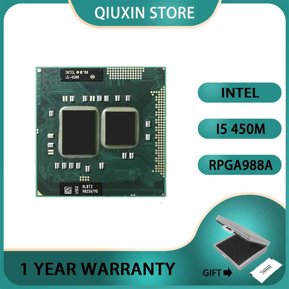 

lntel Core i5 450M 2.40GHz i5-450M Dual-Core PGA988 Mobile CPU Processor Laptop processor rPGA988A