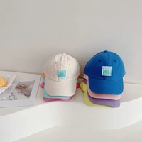 ins simple smiley childrens baseball cap casual all match adjustable baby peaked cap sun protection new baby boy girl sun hats