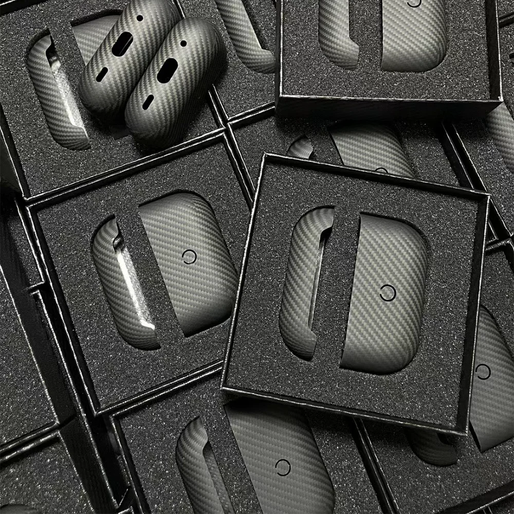 Kup Obudowa Z Włókna Węglowego Do Airpods Pro 2 (2022) 600D Ultra-cienka Obudowa Słuchawek 600D Drobnoziarniste Włókno Aramidowe Do Pokrowca Airpods Pro 2