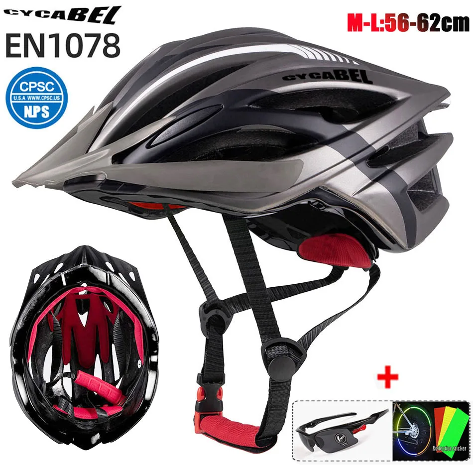 

CYCABEL Outdoor DH MTB Bicycle Helmet Integrally-molded Road Mountain Men Bike Helmet Ultralight Racing Riding Cycling Helmet