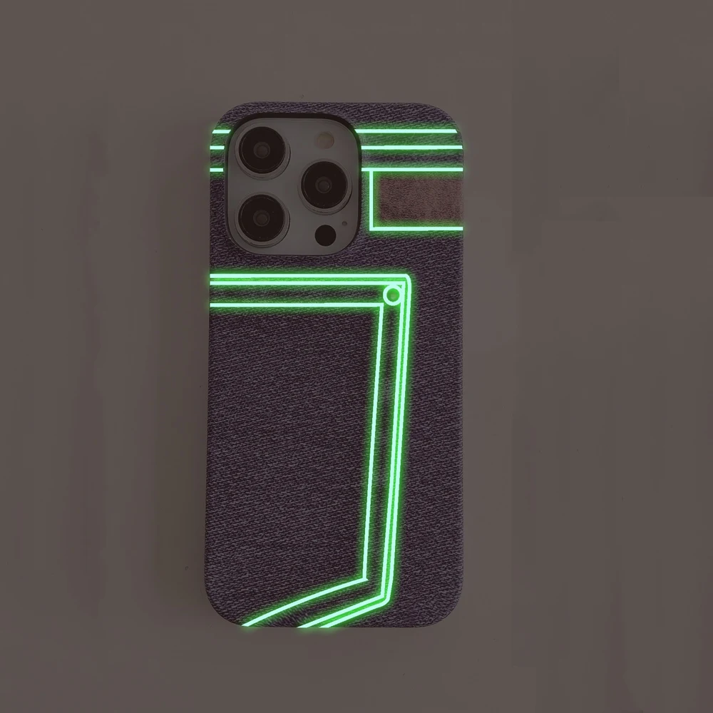 

Night Light Luminous Jeans Style Phone Case for iPhone 15 Pro Max 11 12 13 Pro 14 Plus Shockproof Back Cover Fashion Cool Case
