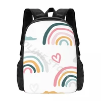 hand painted rainbow and sun fashion baby textures cartoon school bags fashion backpack teenagers bookbag mochila backpack