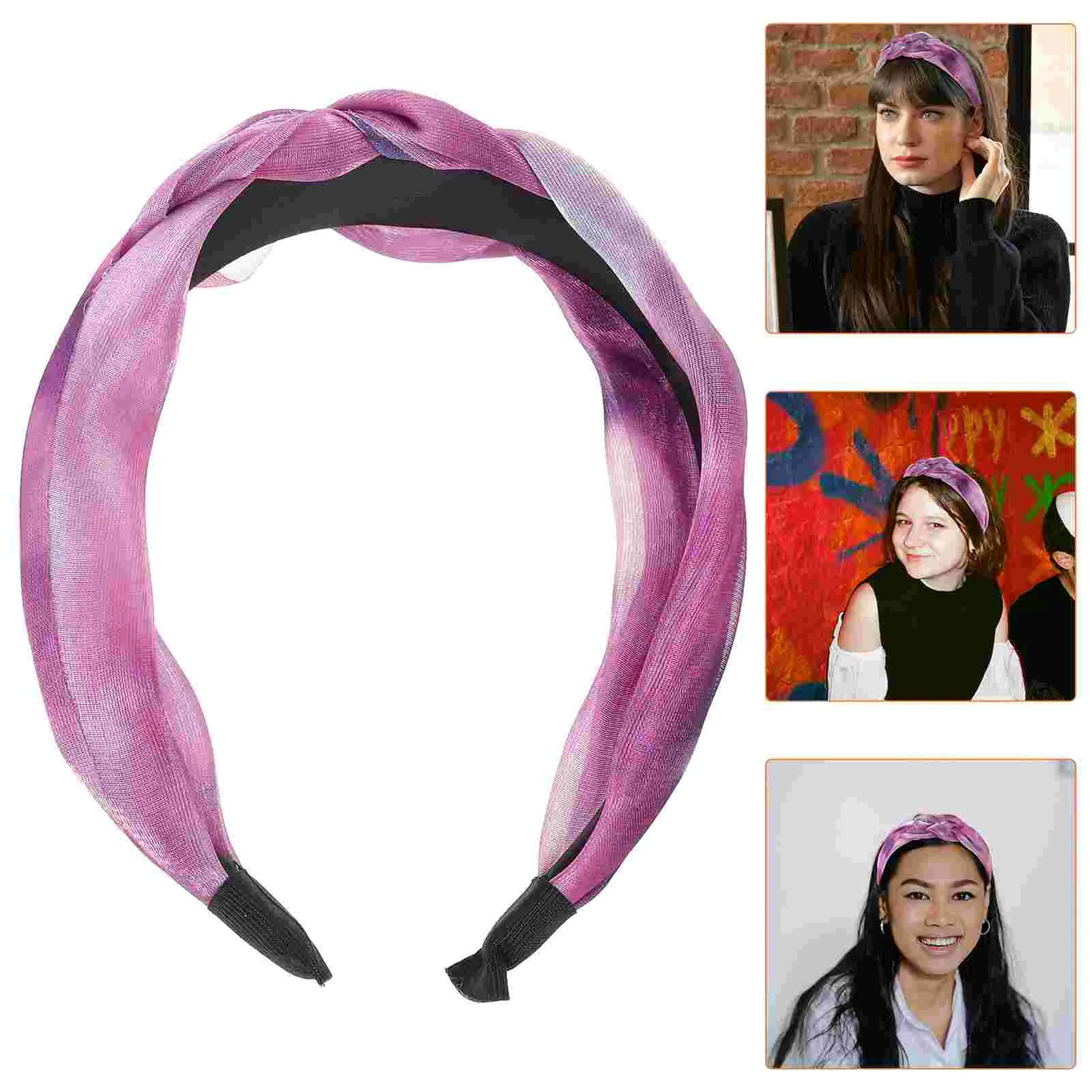 

Wide Headband Cloth Plastic Headband Women Hairband Women Girls Hair Hair Hoop Heawear Headdress 20cm