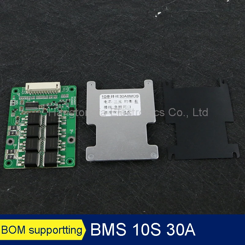 10S BMS 15A 20A 30A 36V PCM PCB 3 7V литиевый аккумулятор 18650 зарядная плата баланс общий порт