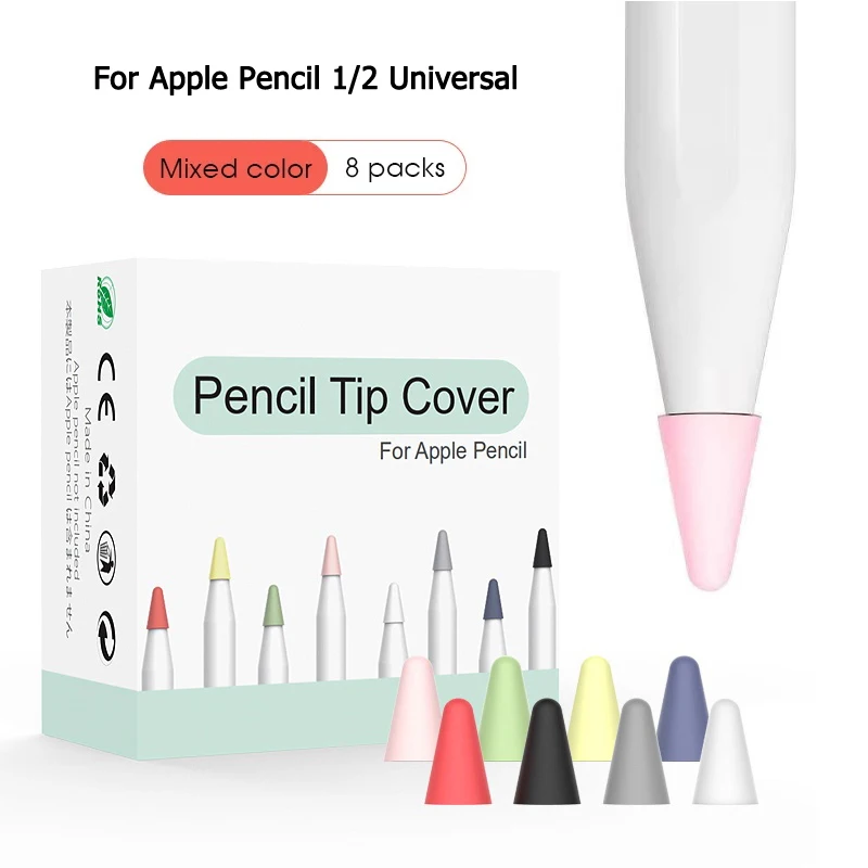 

Силиконовый бесшумный наконечник для Apple Pencil 2 1, Запасной наконечник, для iPencil 1 2, сенсорный стилус, фитиль, защитный чехол