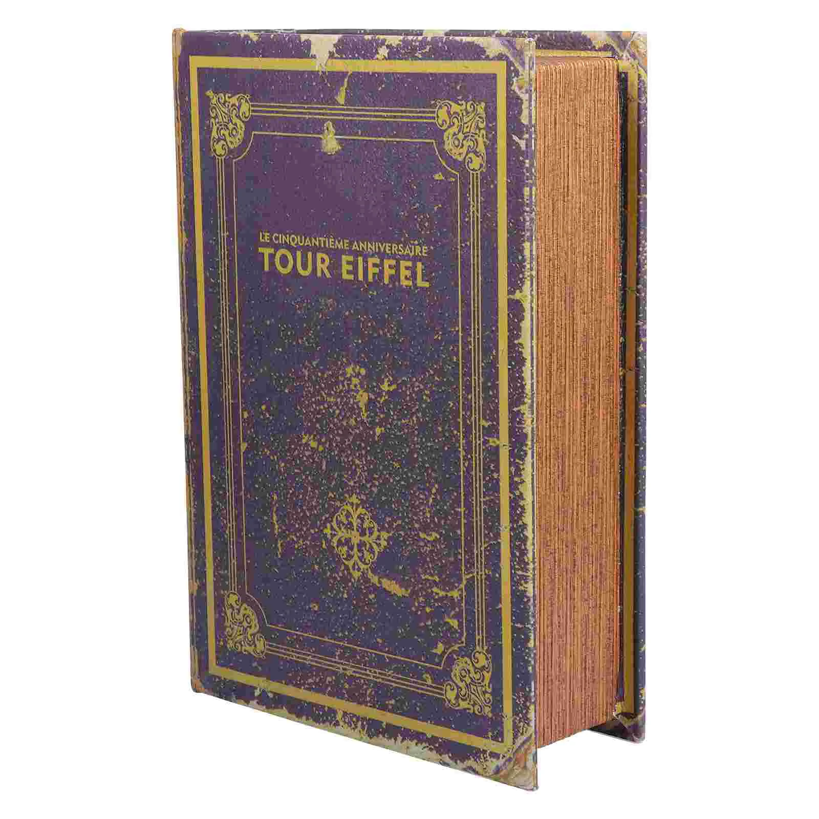 

Book Box Decorative Wooden Jewelry Storage Vintage Books Prop Decoration Boxes Fake Faux Decor Bible Keepsake Home decor