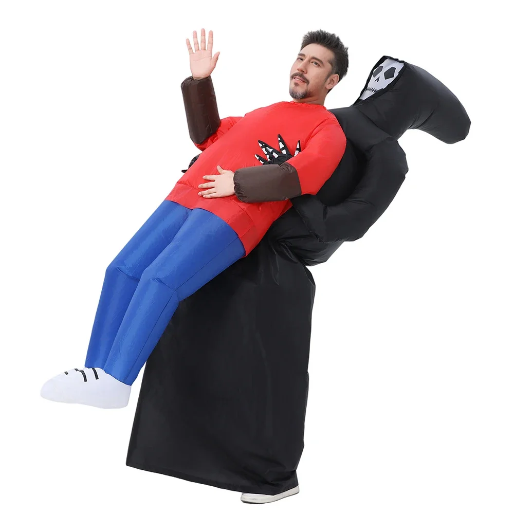 Взрослый унисекс забавный призрак смерти обнимающие люди надувной костюм на