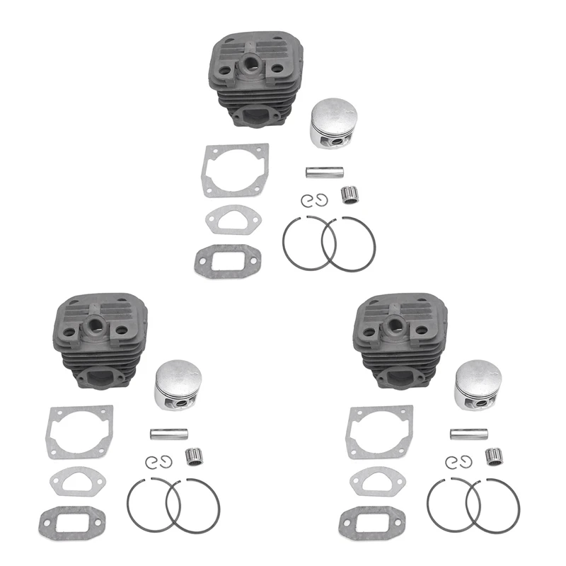 

3X 45.2Mm Chainsaw Cylinder Piston Needle Cage Gasket Kit For 4500 45Cc 5200 52Cc 5800 58Cc Gasoline Chainsaw Parts