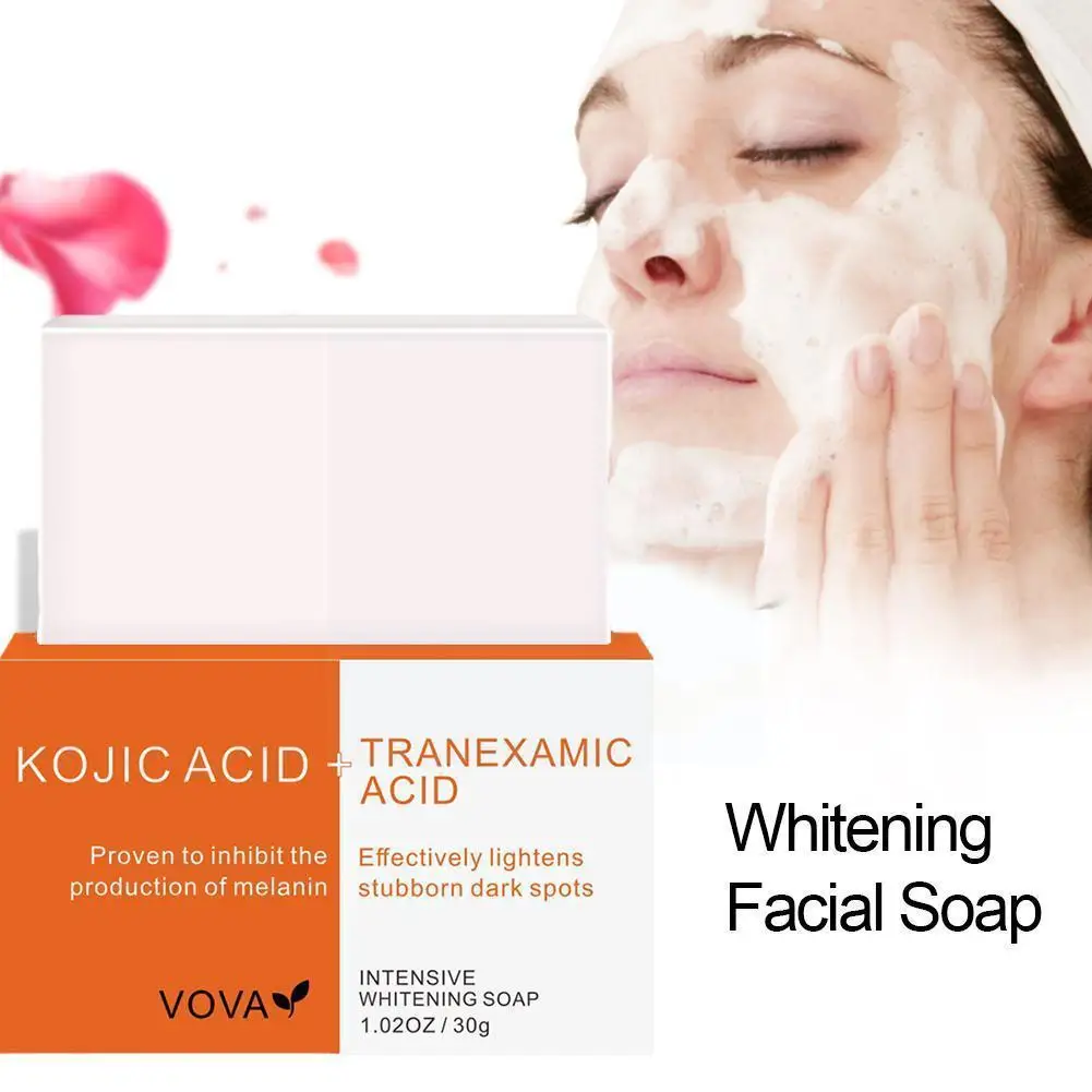 

30g Kojic Acid Soap Dark Black Skin Lightening Soap Face Whitening Bleaching Care Brighten Skin Repair Body Soap Handmade M0j5