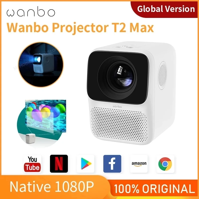 $1079.09 Global Version Wanbo T2 MAX Projector Android 9.0 4K 1080P Mini LED Portable WIFI Projector Home Theater  Keystone Correction