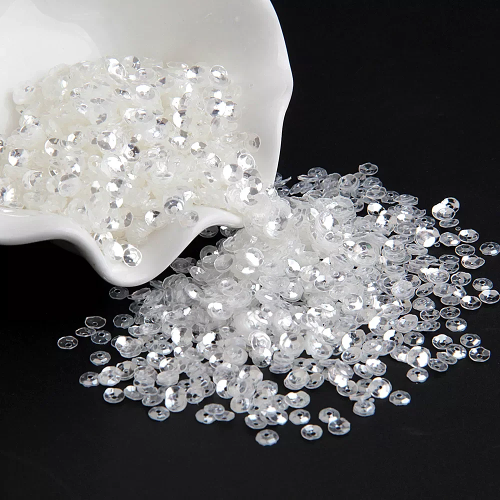 

Sequin Crystal Transparent 3mm 4mm 5mm 6mm Pvc Round Flat Cup Loose Sequins Paillette Sewing Wedding Craft DIY Accessories 10g