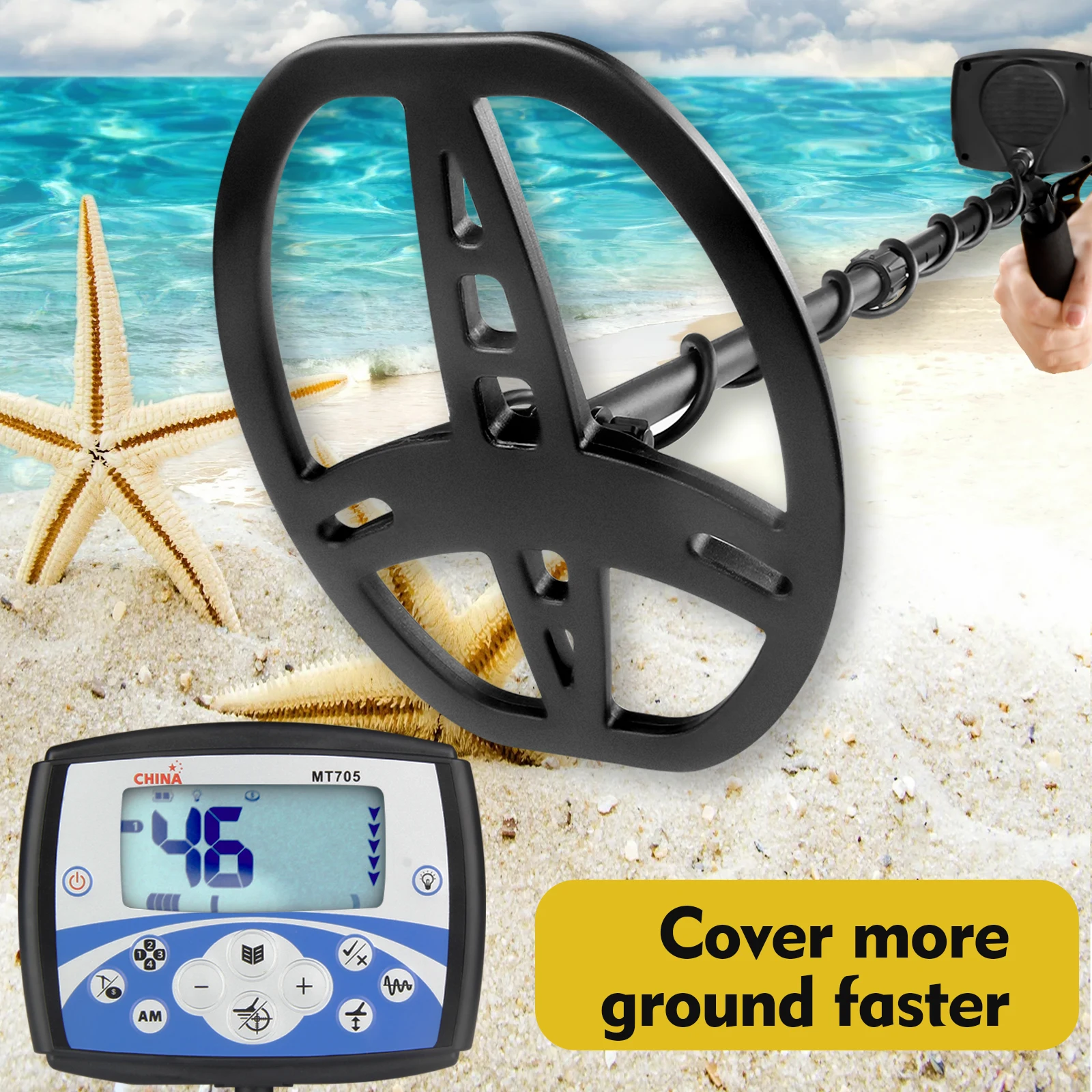 Подземный металлоискатель MT705 Высокочувствительный прибор для поиска металла с