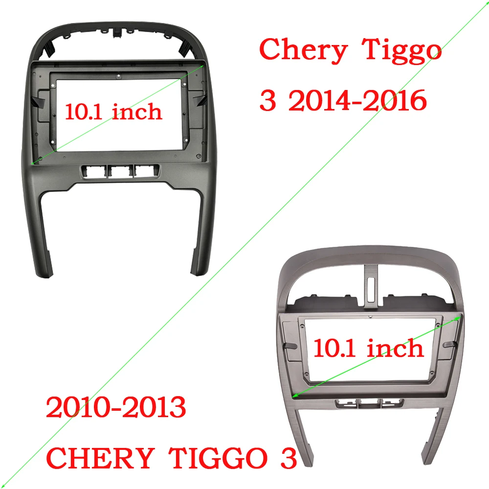 

Double Din 10.1 Inch Car Radio DVD Dashboard Audio Panel Fascia Frame for Chery Tiggo 3 2014-2016，2010-2013